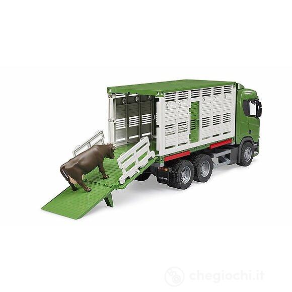 Camion trasporto animali Scania Super 560R con 1 bue (03548)