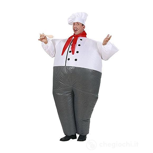 Chef (Costume Gonfiabile Con Ventola, Foulard, Cappello) (4 Batterie Aa Non Incluse) (One Size Fits Most Adult)