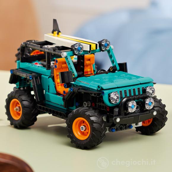 LEGO Technic 42227 SUV Jeep Wrangler Rubicon, Macchina Giocattolo Fuoristrada con Motore V6, Sterzo e Sospensioni, Regalo 10+
