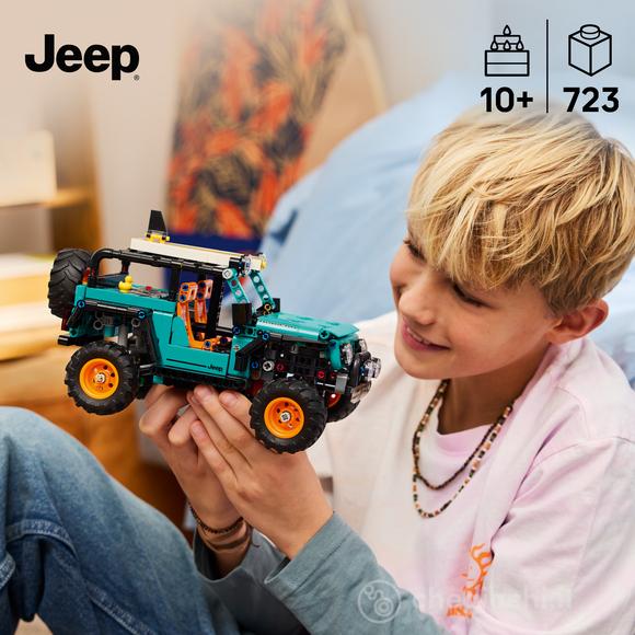 LEGO Technic 42227 SUV Jeep Wrangler Rubicon, Macchina Giocattolo Fuoristrada con Motore V6, Sterzo e Sospensioni, Regalo 10+