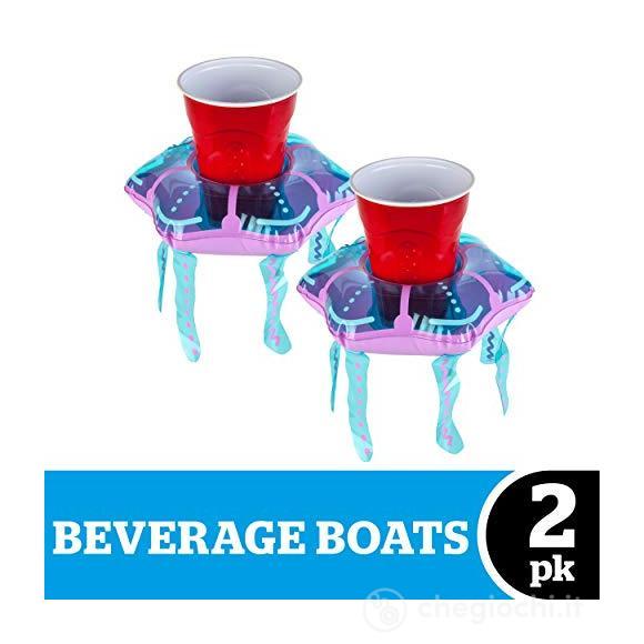 Jellyfish Pack Beverage Boat 2 Pz (Porta Bicchiere Gonfiabile)
