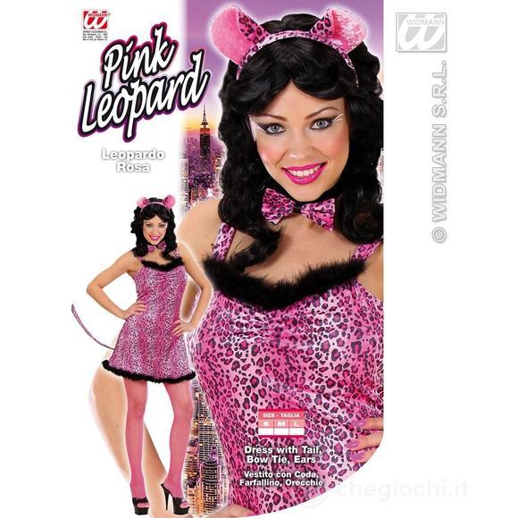 Leopardo Rosa (Vestito Con Coda,Farfallino, Orecchie) L