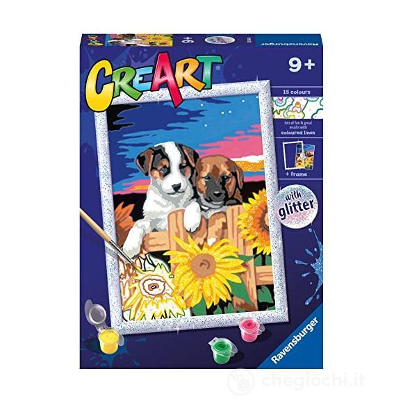 CreArt Serie D Classic - Cagnolini con girasoli
