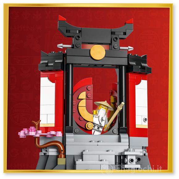 LEGO NINJAGO 71866 Display Personaggi Ninja – 15° Anniversario, Kit con Porta del Monastero, 8 Minifigure e Spade