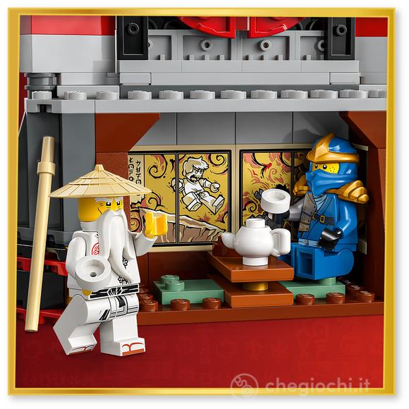LEGO NINJAGO 71866 Display Personaggi Ninja – 15° Anniversario, Kit con Porta del Monastero, 8 Minifigure e Spade
