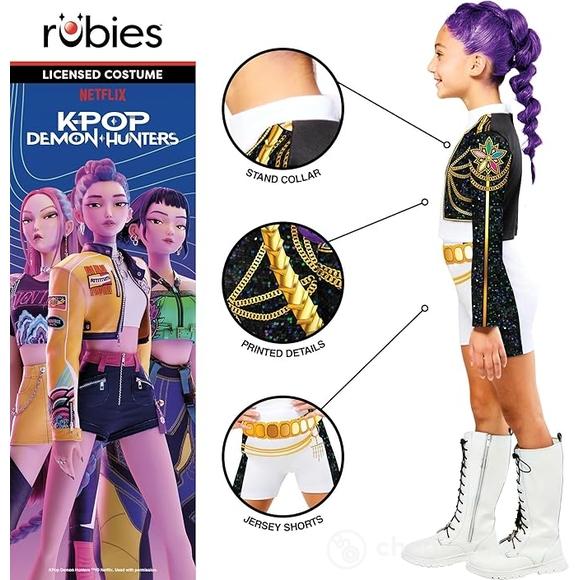 Costume KPop Demon Hunters Rumi Golden 5-6 Anni (110-116 Cm)