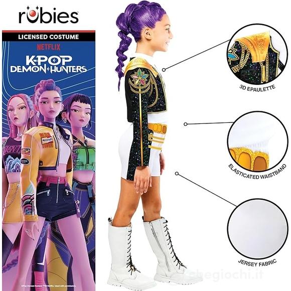 Costume KPop Demon Hunters Rumi Golden 5-6 Anni (110-116 Cm)