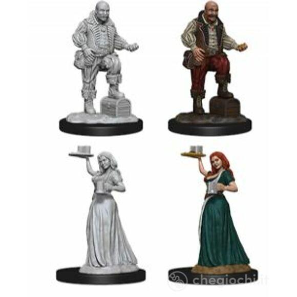 Mercante e Cameriera - Pathfinder - Deep Cuts Miniatures