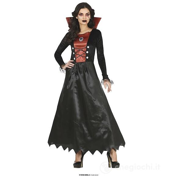 Costume Vampira Rosso E Nero Donna Adulta Taglia 38-40 (79590)