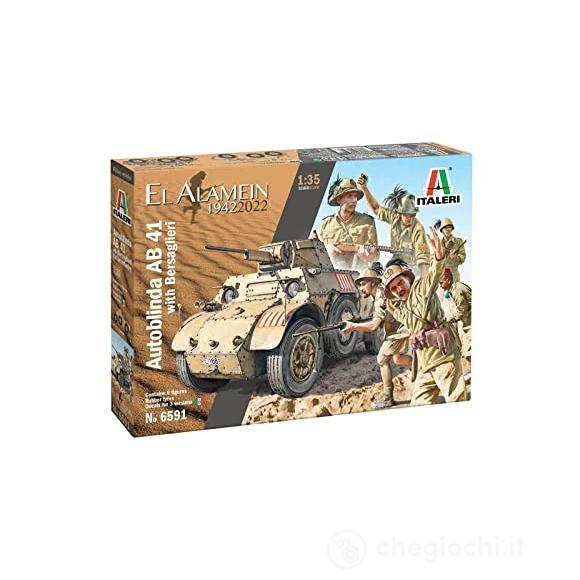 Autoblindato AB 41 con fanteria italiana Bersaglieri El Alamein 1/35 (IT6591)