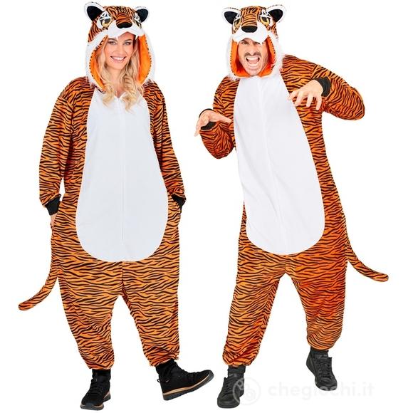 Tuta In Peluche Tigre (Tuta Con Cappuccio) (S/M)