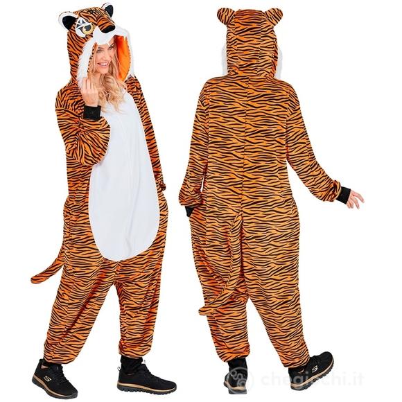 Tuta In Peluche Tigre (Tuta Con Cappuccio) (S/M)
