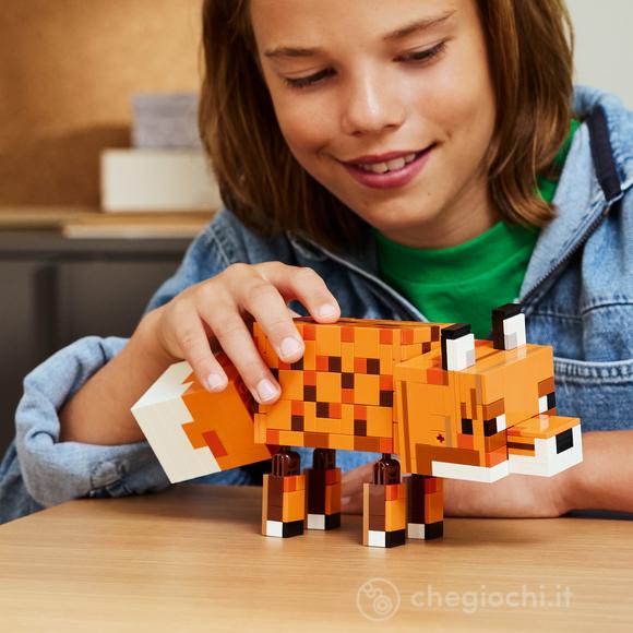 LEGO Minecraft 21588 La Volpe Giocattolo, Puzzle 3D con Accessori, Decorazione per Gaming Room, Idea Regalo di Compleanno 10+
