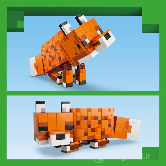 LEGO Minecraft 21588 La Volpe Giocattolo, Puzzle 3D con Accessori, Decorazione per Gaming Room, Idea Regalo di Compleanno 10+