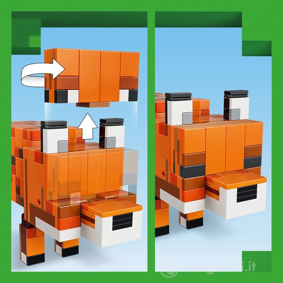 LEGO Minecraft 21588 La Volpe Giocattolo, Puzzle 3D con Accessori, Decorazione per Gaming Room, Idea Regalo di Compleanno 10+