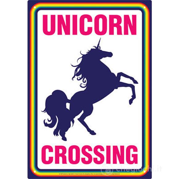 Unicorns Crossing Tin Sign
