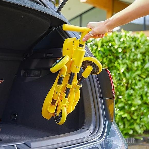 Triciclo Pieghevole Senza Pedali Giallo