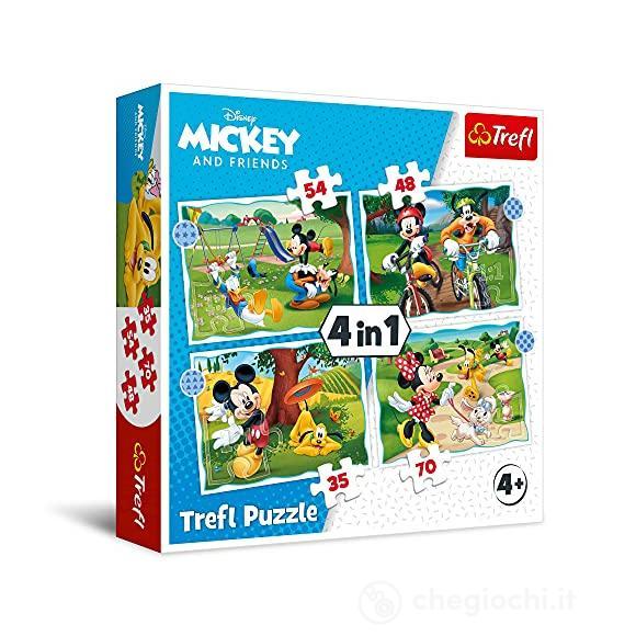 Disney: Trefl - Puzzle 4In1 - Mickey Mouse Nice Day / Disney Standard Characters