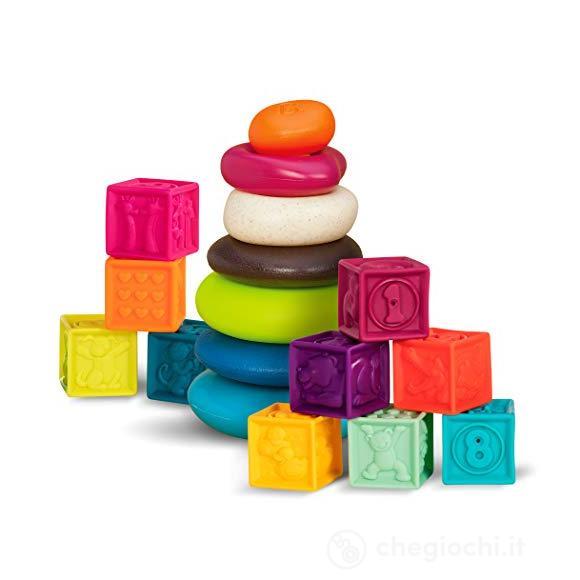 Soffici mattoncini e piramide anelli Soft Block & Stacking Rings Set (BX1971Z)