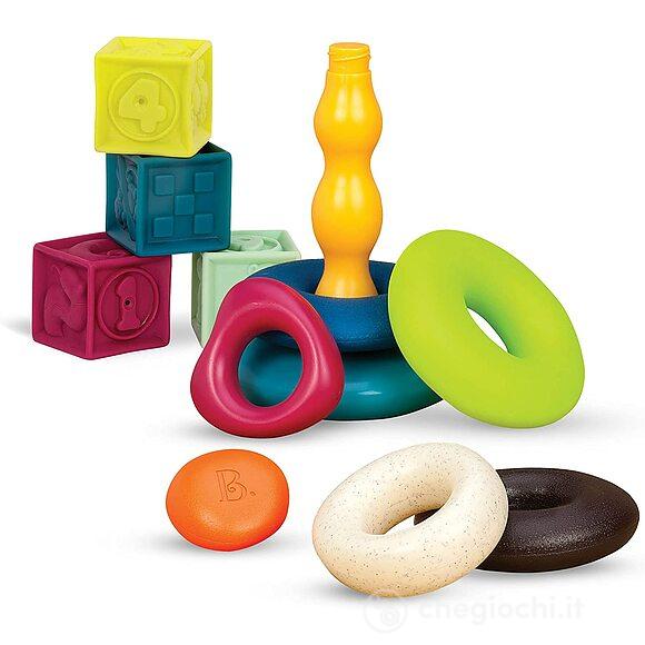 Soffici mattoncini e piramide anelli Soft Block & Stacking Rings Set (BX1971Z)