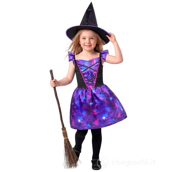Strega (vestito, cappello) 128 cm / 5-7 anni   - Costume Bimba - Halloween, Personaggi Gotici e Horror