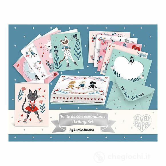 Lucille writing set (DD03607). Buste e Biglietti con Gatti