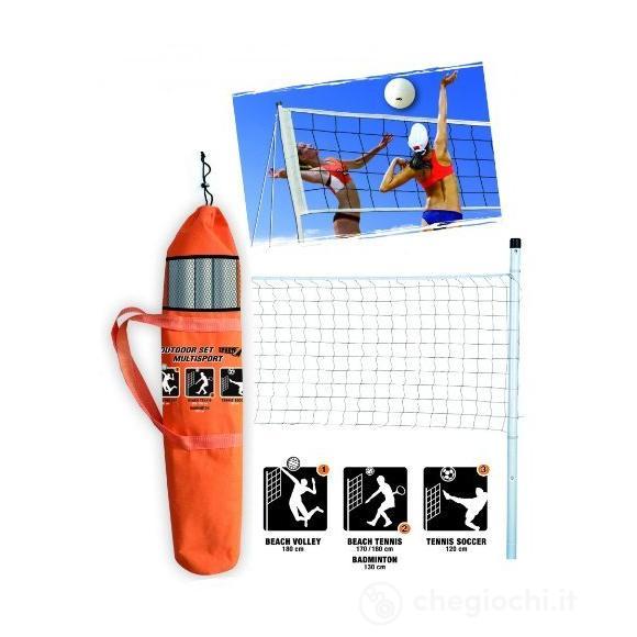 Rete Beach Volley, Beach Tennis, Badminton - Set Multisport