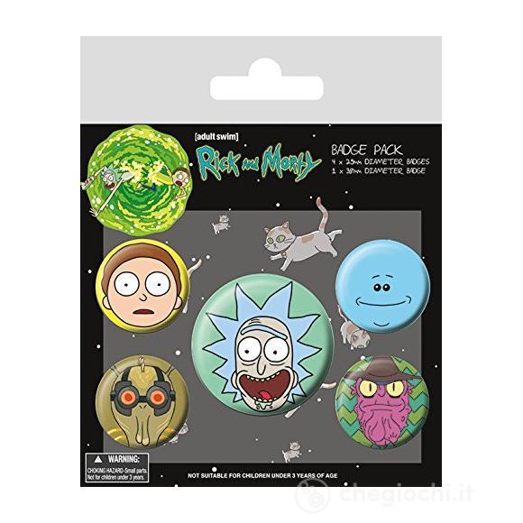 Rick And Morty: Heads Pin Badge Pack