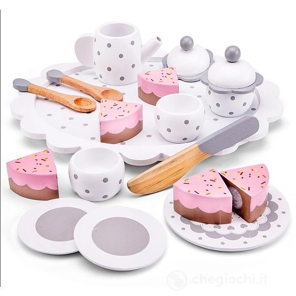 Set Te/Caffe Bianco Con Torta (10621)