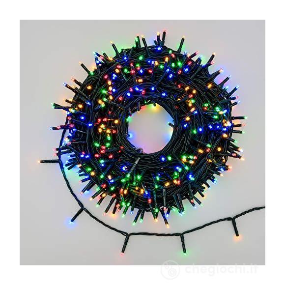 Catena Tlg 480 Miniled Multicolor 3mm Controller 8g Timer Trasformatore Esterno Cavo Verde 4+34,1m