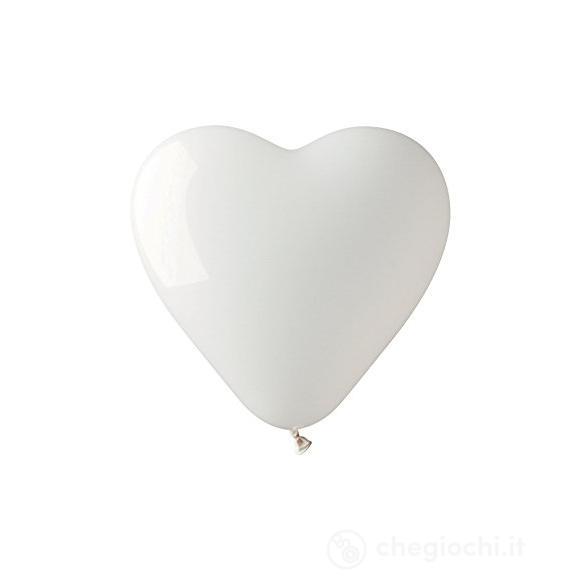 Cf.14 Palloncini Cuore Bianco Fb4024