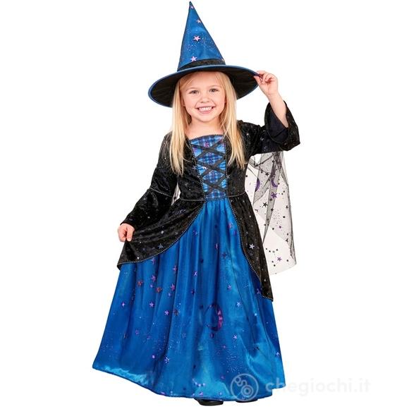 Strega (vestito con velo, cappello)      140 cm / 8-10 anni  - Costume Bimba - Halloween, Personaggi Gotici e Horror