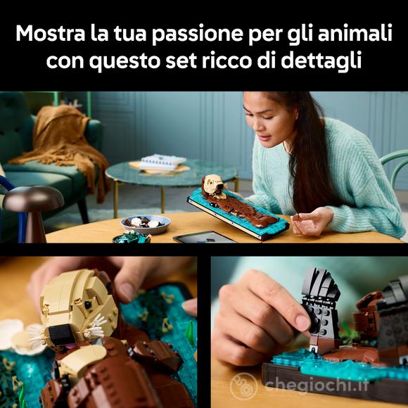 LEGO Ideas 21366 Lontre Marine, Kit di Modellismo per Adulti 3D con Figure di Animali, Decorazione Fai da Te, Idea Regalo