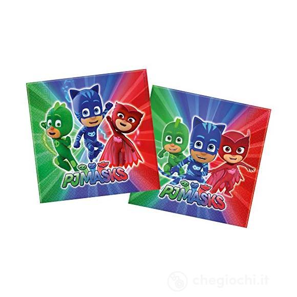 Pj Masks: 20 Tovaglioli Carta Doppio Velo 33 X 33 Cm