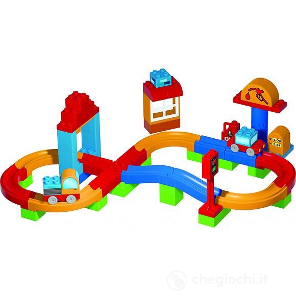 Prima Pista Maxi con 2 veicoli 60 pz con costruzioni in scatola (104114459)