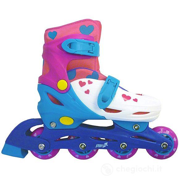 Pattini in-line easy roller 35/38 regolabili rosa (707400041)