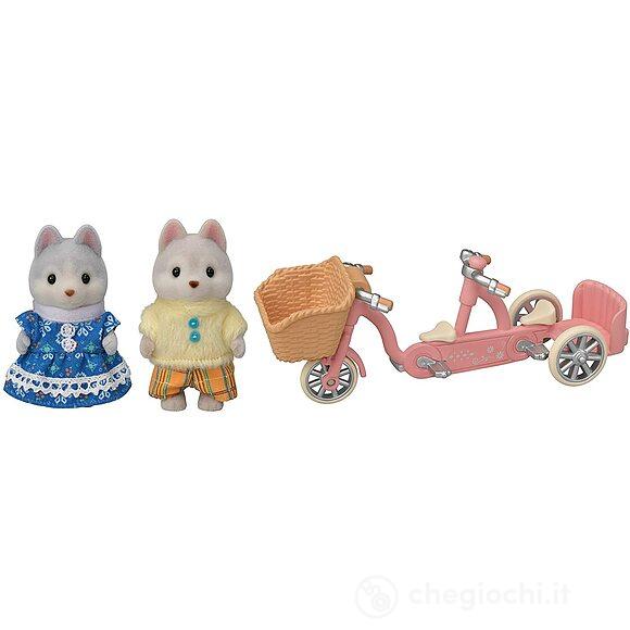 Tandem con sorella e fratello Husky (5637)