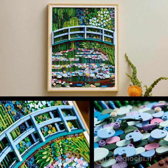 LEGO ART 31220 Claude Monet, Lo Stagno delle Ninfee, Decorazione da Parete per Casa, Regalo Adulti Fan dell'Impressionismo