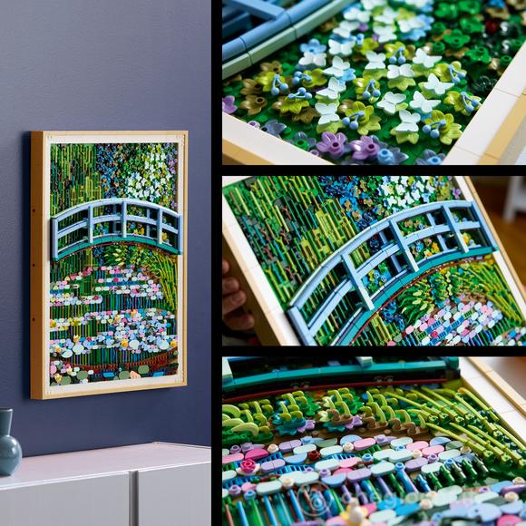 LEGO ART 31220 Claude Monet, Lo Stagno delle Ninfee, Decorazione da Parete per Casa, Regalo Adulti Fan dell'Impressionismo