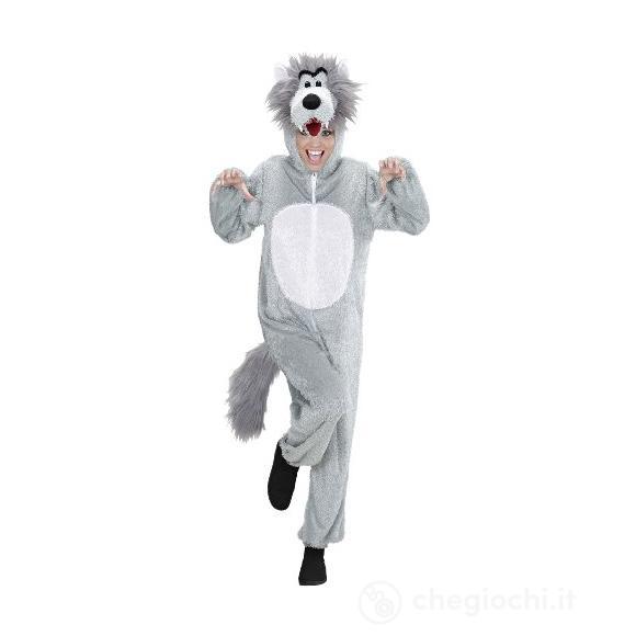 LUPO FUNNY (costume con cappuccio e maschera) (M - h 165 cm)