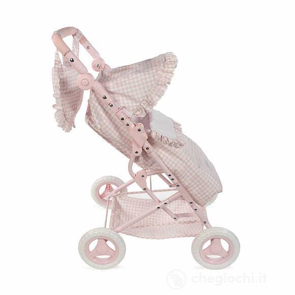 Passeggino Con Sacco Tom Vichy Rosa