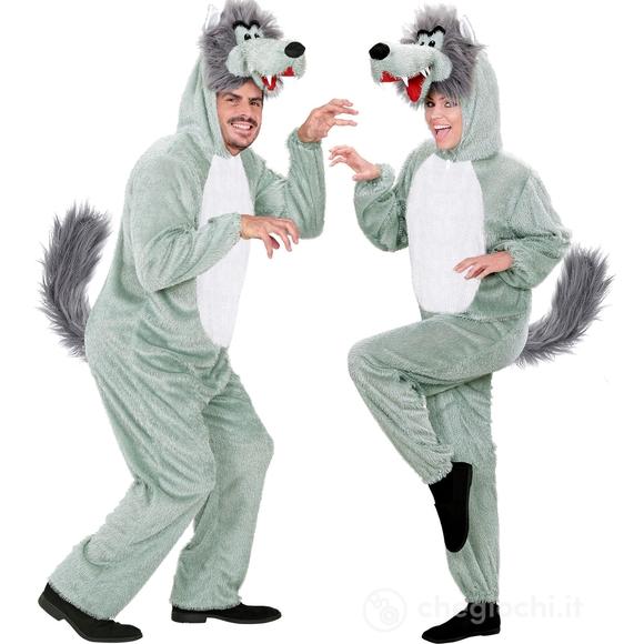 LUPO FUNNY (costume con cappuccio e maschera) (M/L - h 175 cm)