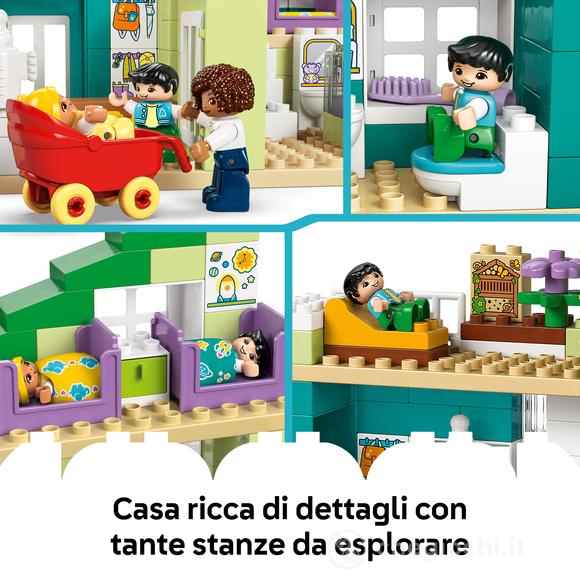 LEGO DUPLO 10470 Casa Familiare Moderna 3 in 1 con Personaggi,  Giocattolo Didattico Montessori per la Motricità Fine per 2+