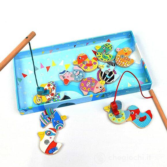Anatra da pesca - Giochi educativi in legno - Magnetic fishing games (DJ01654)
