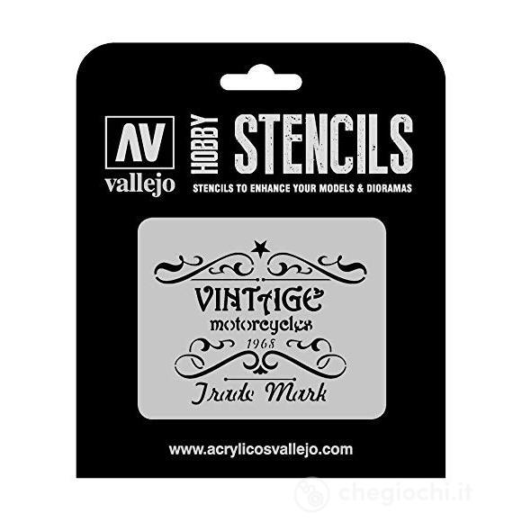 Stencil Stlet005 Vintage Motorcycles Sig
