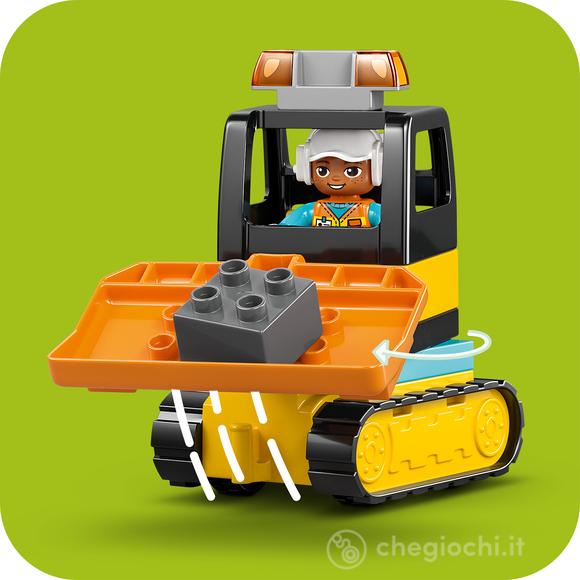LEGO DUPLO 10476 Cantiere e Veicoli 3 in 1, Gioco Didattico 3+ per la Motricità Fine con Camion Giocattolo, Gru ed Escavatori