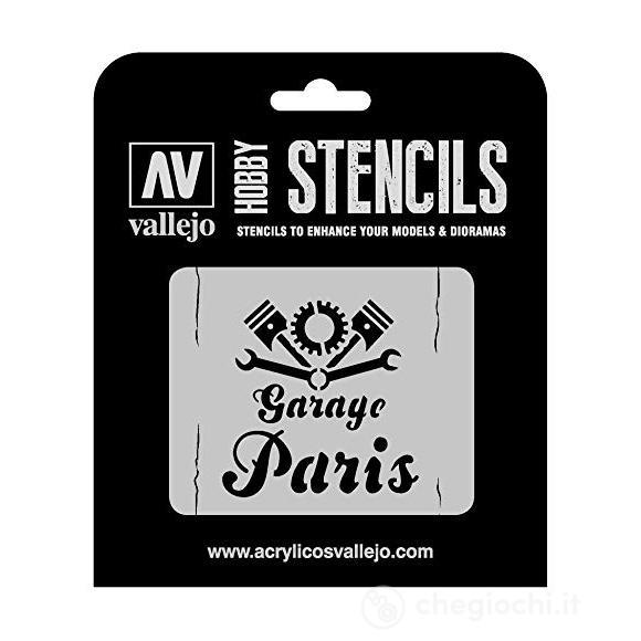 Stencil Stlet001 Vintage Garage Sign 125
