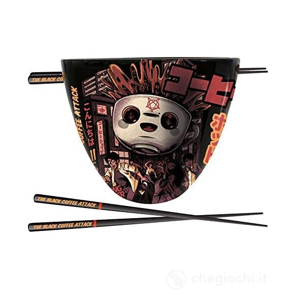 Black Coffee Attack-Ramen Bowl Set