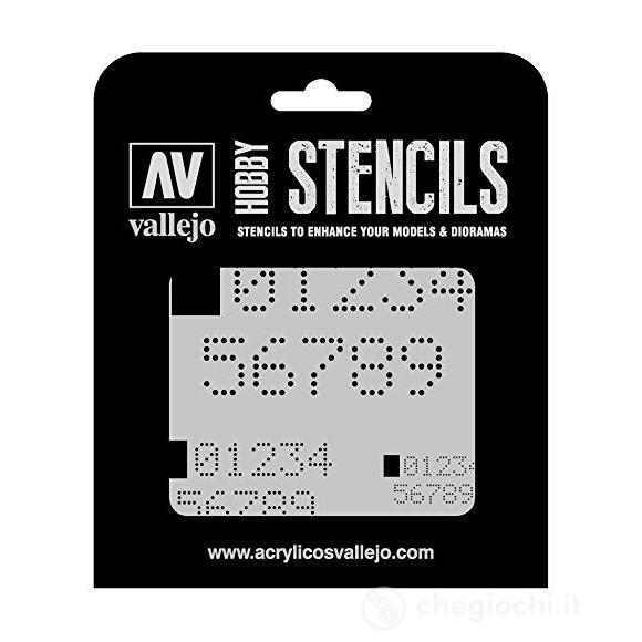 Stencil Stsf004 Digital Numbers