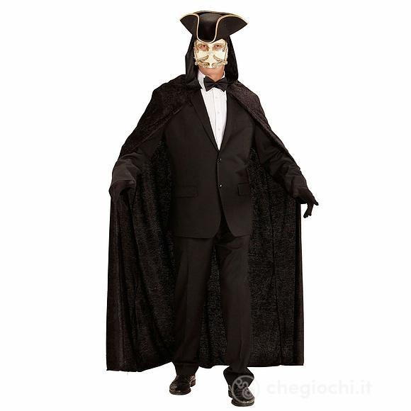 Mantello nero con cappuccio 150 cm (3266N)
